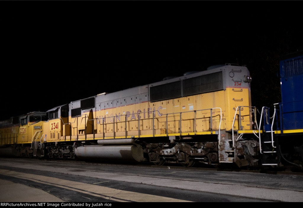 UP 2341 - This was one of five SD60Ms that ran south to San Antonio dead in tow from a deadline in Fort Worth before immediately returning to storage.